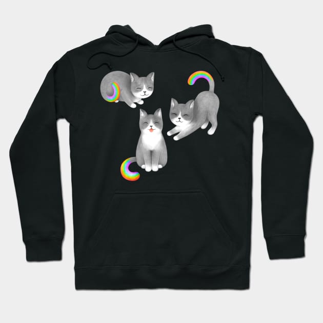 Happy Rainbow Cats Hoodie by PerrinLeFeuvre